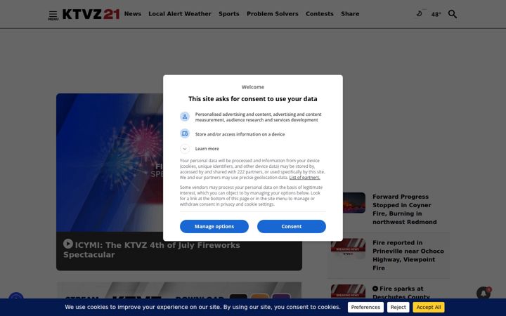 Skærmbillede af ktvz.com