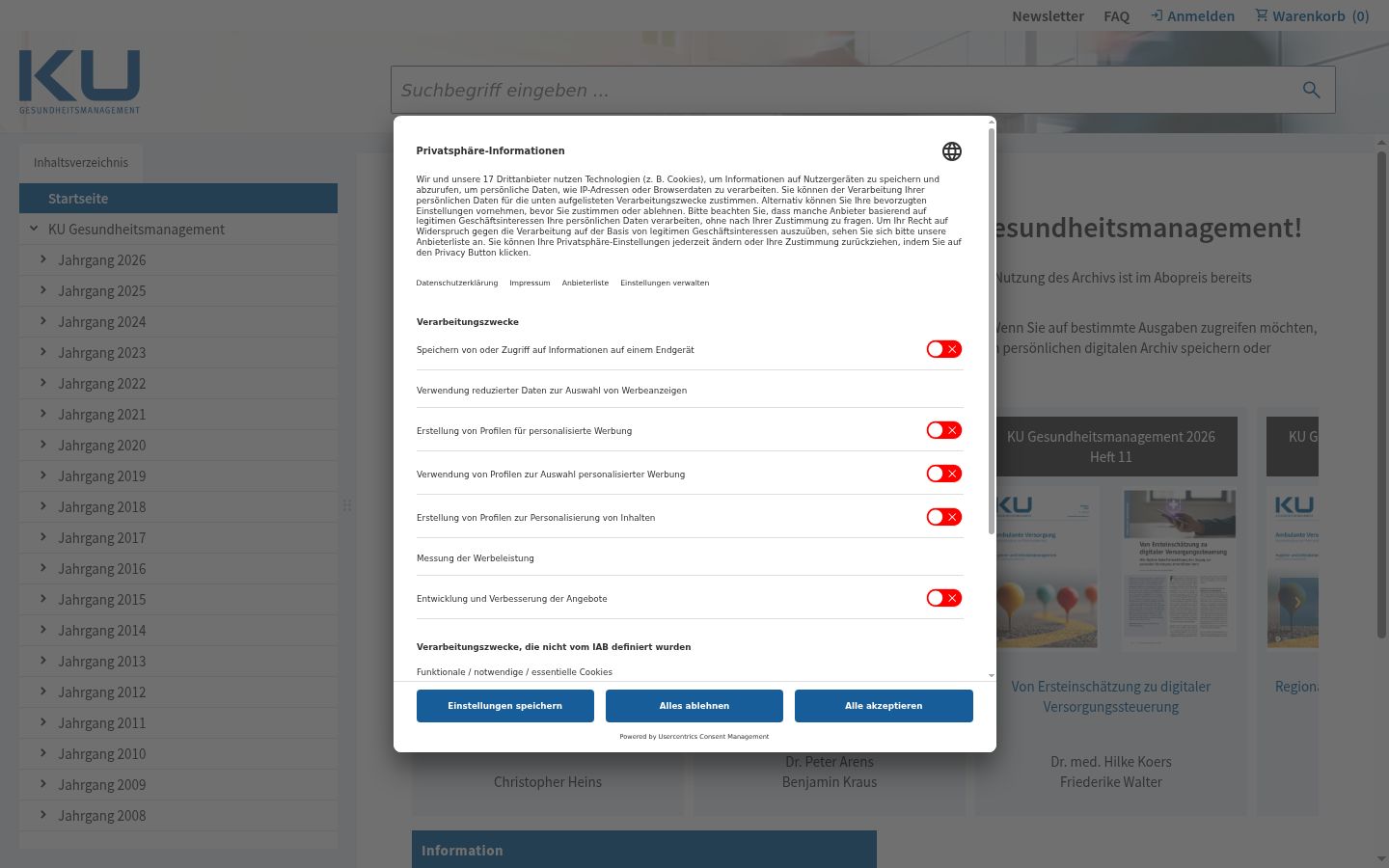 Capture d'écran de la bannière de consentement affichée avant toute interaction