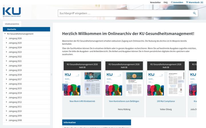 Screenshot of ku-archiv.de