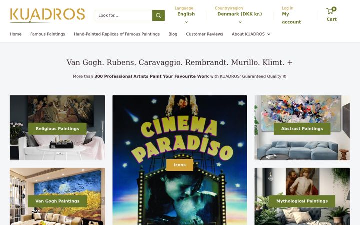 Screenshot of kuadros.com