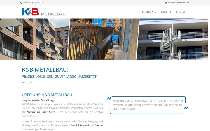 Screenshot of kub-metallbau.de