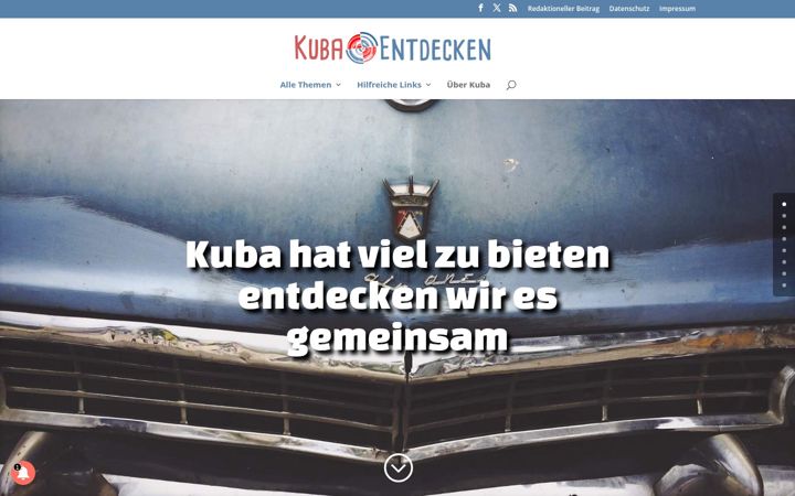 Screenshot of kuba-entdecken.de