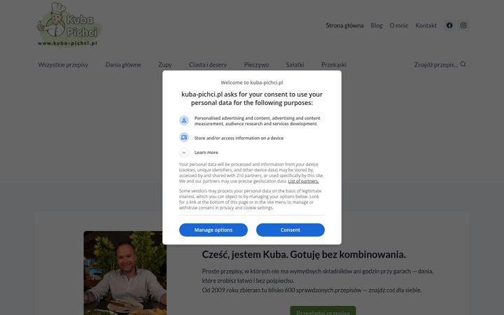 Screenshot of kuba-pichci.pl