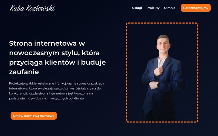 Screenshot of kubakozlowski.com