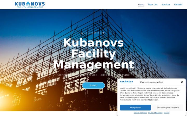Screenshot of kubanovs-facility.de