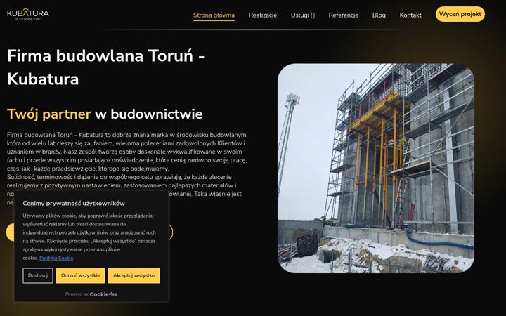 Screenshot of kubaturabud.pl