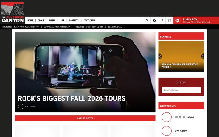 Screenshot of kubcthecanyon.com
