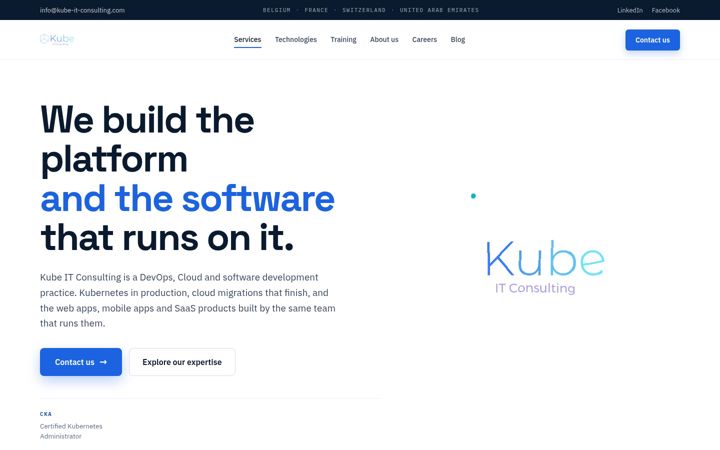 Screenshot of kube-it-consulting.com
