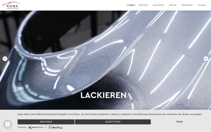 Screenshot of kube-lackierung.de