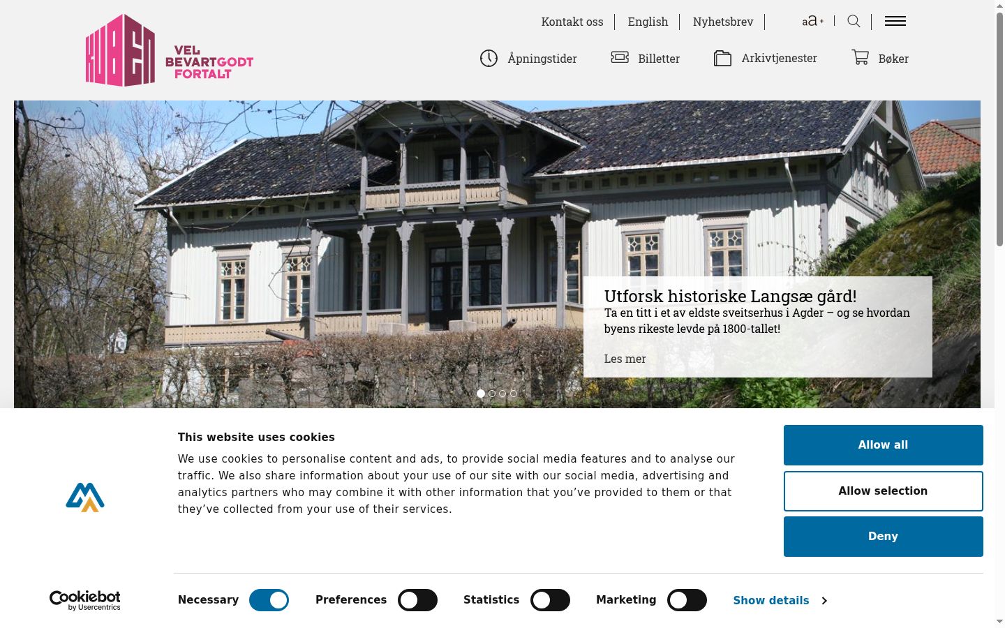 Ekrānuzņēmums ar piekrišanas baneri, kas tika rādīts pirms jebkādas mijiedarbības