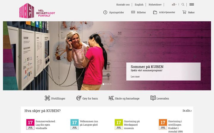 Screenshot of kubenarendal.no