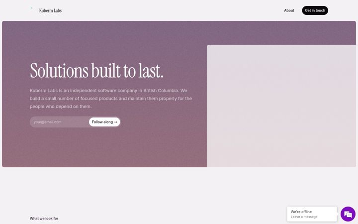 Screenshot of kuberm.com