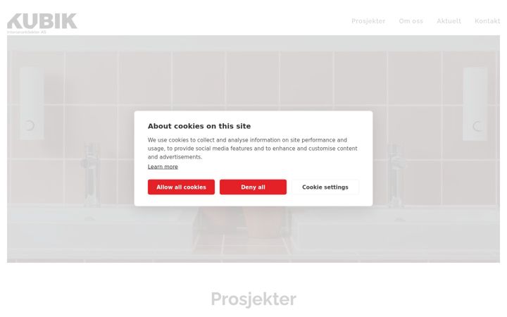Screenshot of kubik.no