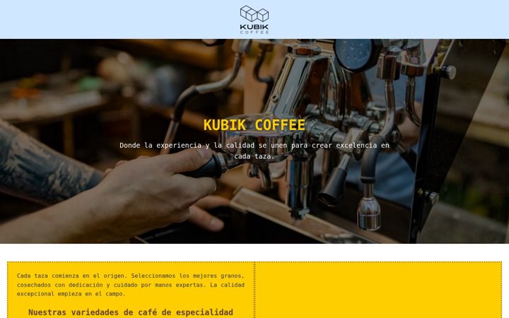 Screenshot of kubikcoffee.com