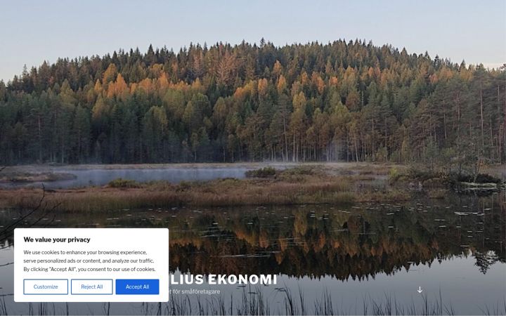 Screenshot of kubiliusekonomi.se