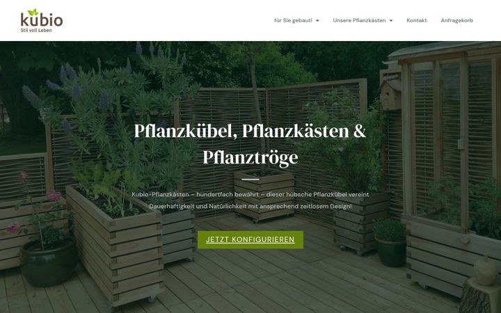 Posnetek zaslona kubio-pflanzkasten.de