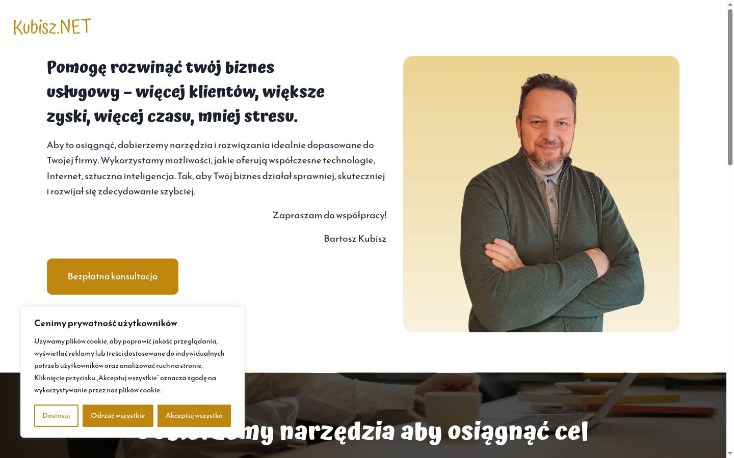 Képernyőkép a bármilyen interakció előtt megjelenő hozzájárulási bannerről
