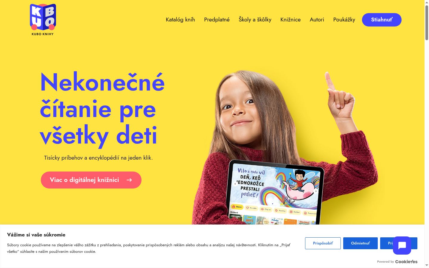Snímka obrazovky banera súhlasu zobrazeného pred akoukoľvek interakciou