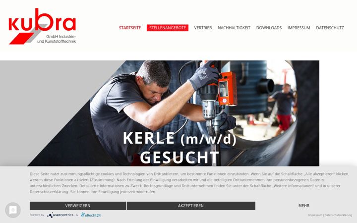 Screenshot of kubra-gmbh.de