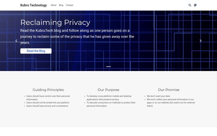 Screenshot of kubrutech.com