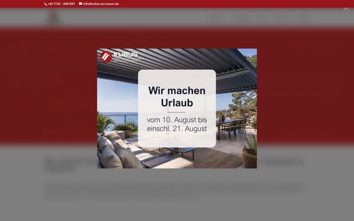 Screenshot of kubus-terrassen.de