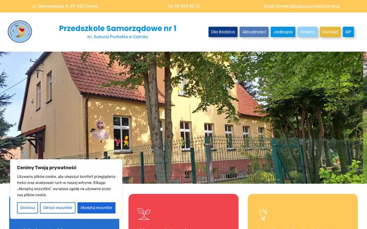 Screenshot of kubuspuchatekczersk.pl