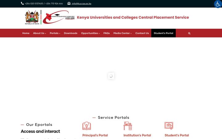Screenshot του kuccps.net