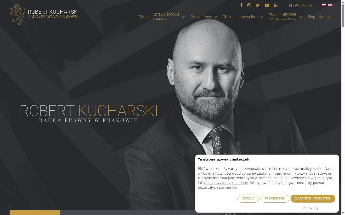 Screenshot tal-banner tal-kunsens muri qabel kwalunkwe interazzjoni