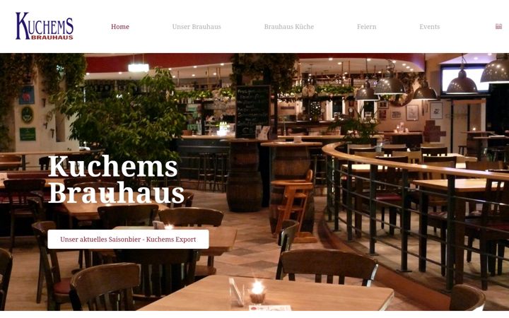 Screenshot of kuchems-brauhaus.de