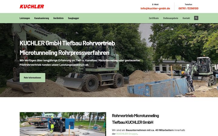 Screenshot of kuchler-tiefbau.de