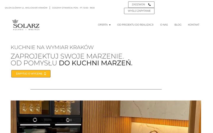 Screenshot of kuchniesolarz.pl