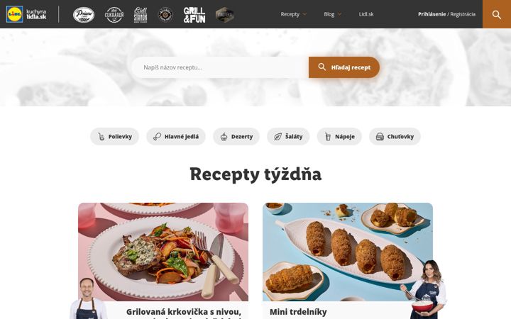 Screenshot of kuchynalidla.sk