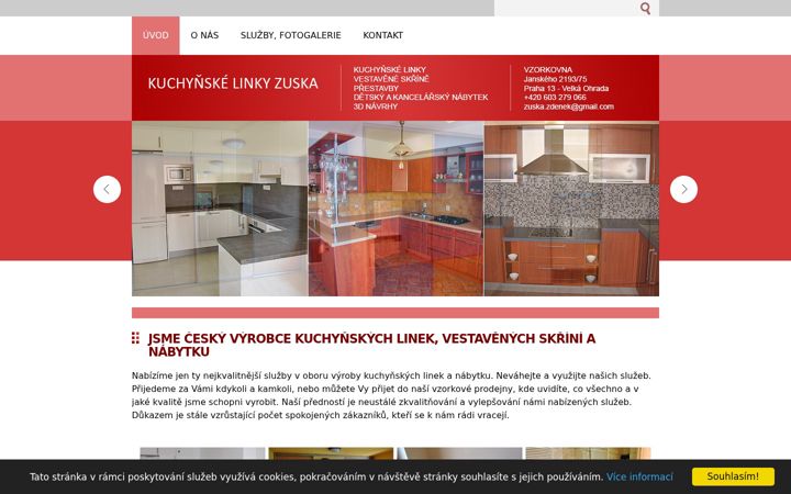Screenshot of kuchynskelinky-zuska.cz