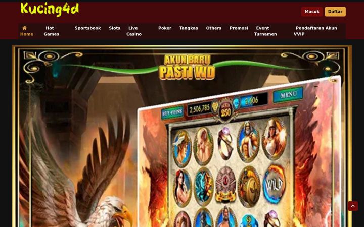 Screenshot of kucing4d.org