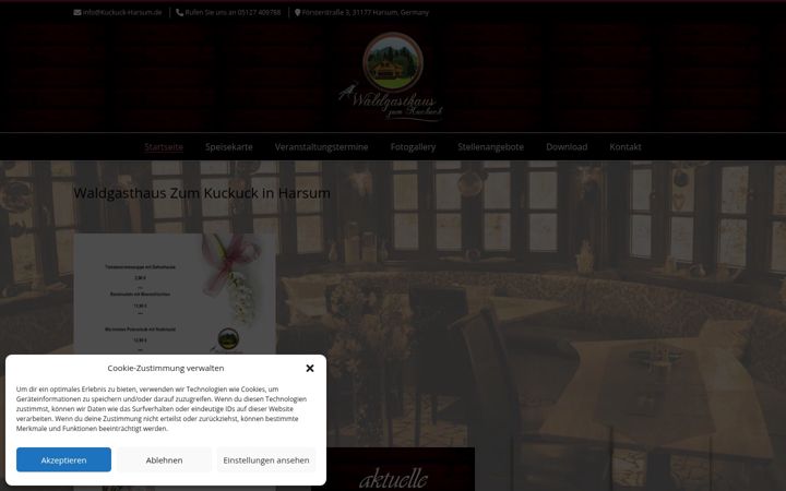 Screenshot of kuckuck-harsum.de