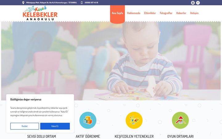 Screenshot di kucukkelebekleranaokulu.com