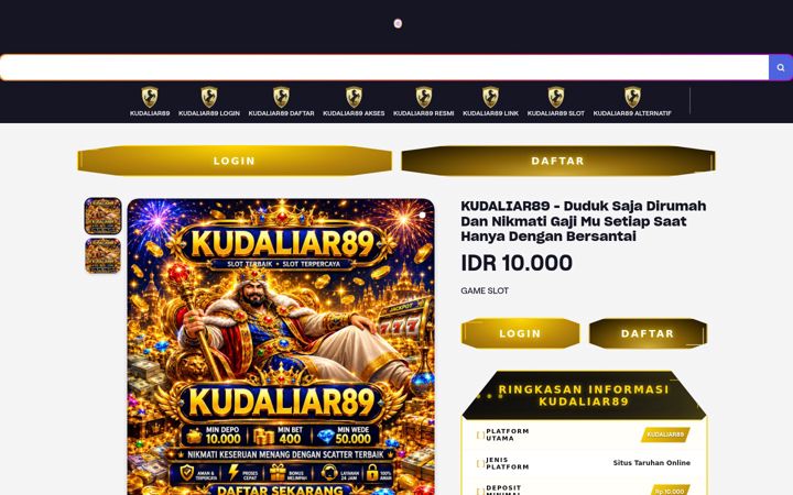 Screenshot of kudaliar89win.com