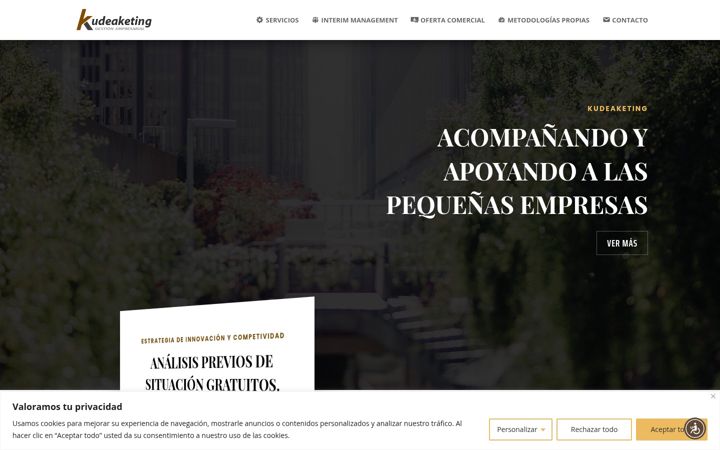 Screenshot of kudeaketing.com