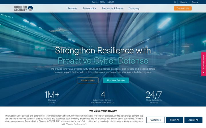 Screenshot of kudelskisecurity.com