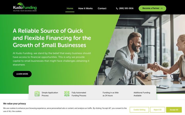 Screenshot of kudofunding.com