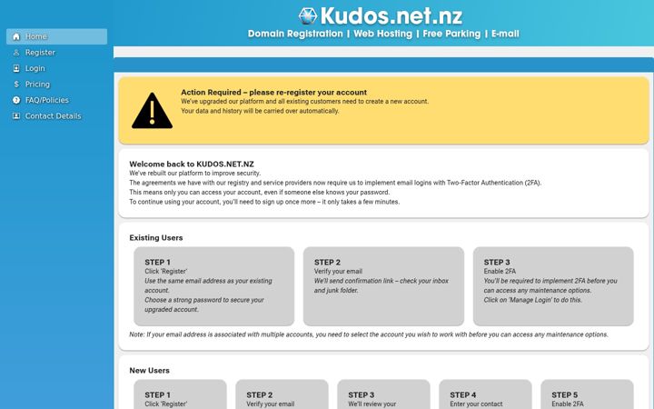 Zrzut ekranu kudos.net.nz
