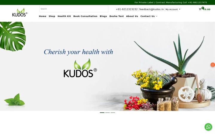 Screenshot of kudosayurveda.com