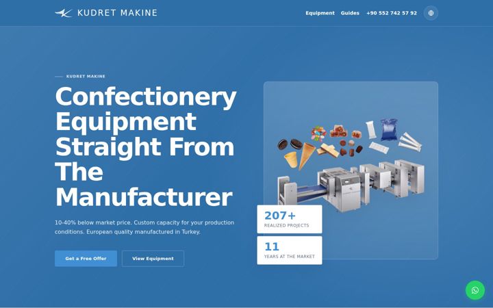 Екранна снимка на kudretmakine.com