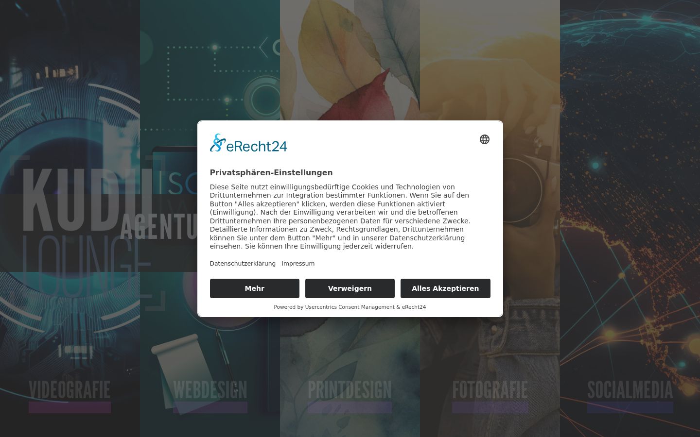 Screenshot του banner συγκατάθεσης που εμφανίστηκε πριν από οποιαδήποτε αλληλεπίδραση
