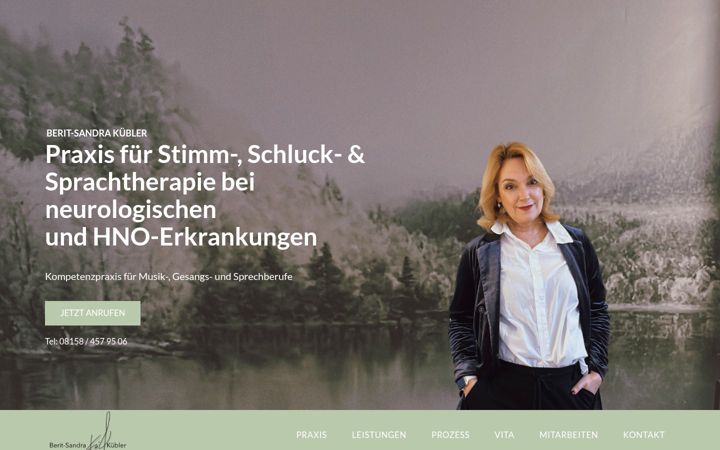 Screenshot of kuebler-sprachtherapie.de