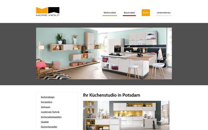 Screenshot of kueche-potsdam.de