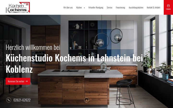 Screenshot of kuechen-kochems.de