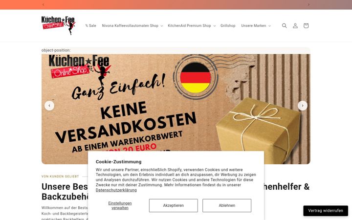 Screenshot of kuechenfee-shop.de