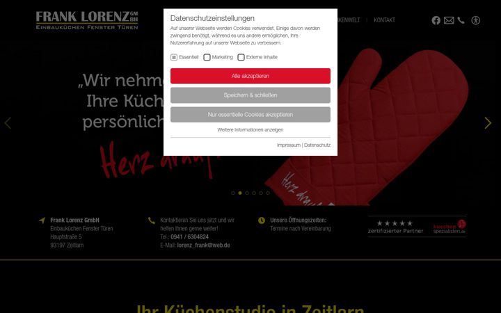 Screenshot of kuechenfrank.de