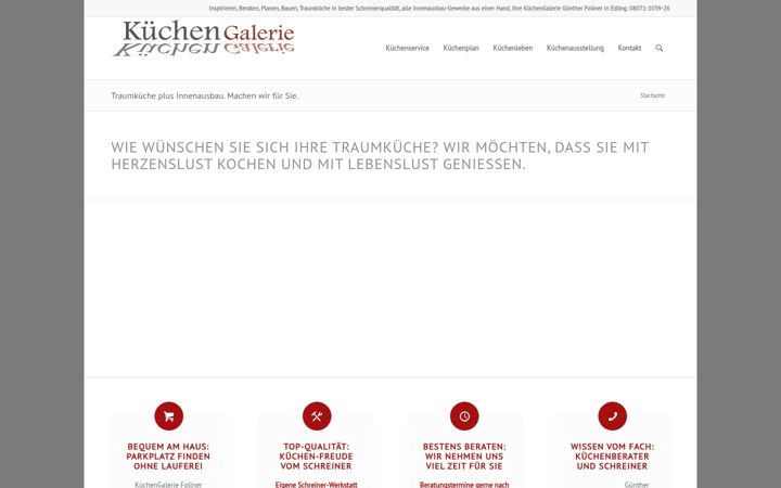 Screenshot of kuechengalerie-follner.de